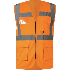   Halo - HI-VIS LÁTHATÓSÁGI ÜGYVEZETŐ KABÁT  (EN20471)NARANCS - 2XL
