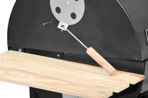 HECHT BARREL Faszenes kerti grill, zárható fedél, hamutartó