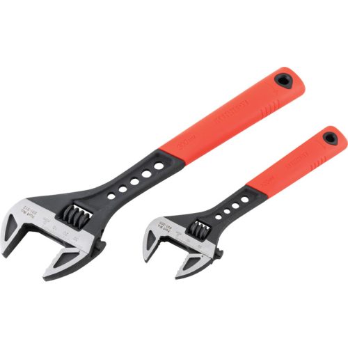 Kennedy Pro - 8"/12" SOFT GRIP PHOSPHATE FINISH ADJ. WRENCH SET