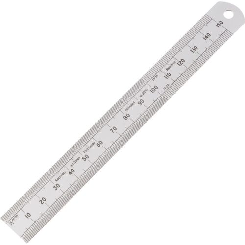 Kennedy - 150MM/6" MEREV ROZSDAMENTES VONALZÓ LEKEREKÍTETT VÉGGEL