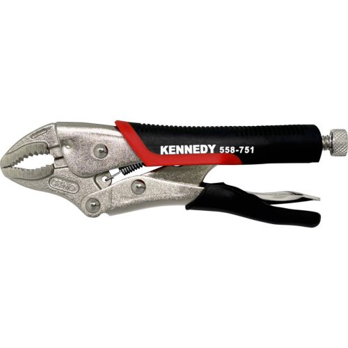 Kennedy - 175mm/7" CURVED JAW BI-MATERIALHANDLE GRIP WRENCH