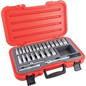   Kennedy - METRIKUS/AF HOSSZÚ DUGÓKULCS KÉSZLET 3/8" MEGHAJTÓVAL 25 DB-OS