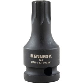   Kennedy - T60 TORX FELTŰZHETŐ ERŐSÍTETT CSAVARBEHAJTÓ 1/2" MEGHAJTÓVAL.