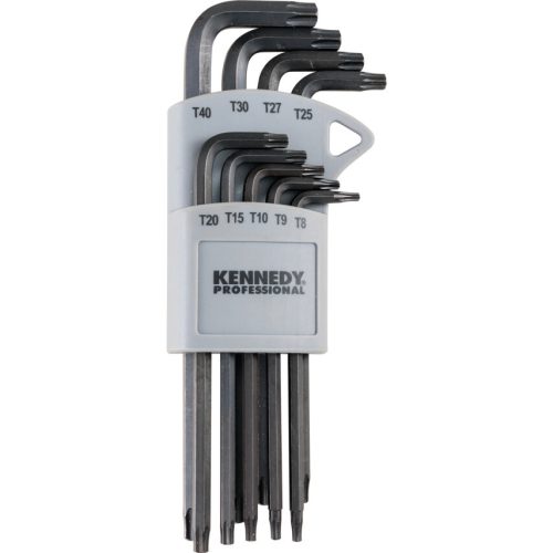 Kennedy Pro - LONG ARM STAR KEY SET T8-T9-T10-T15-T20-T25-T27-T30-T40 (9-PC)