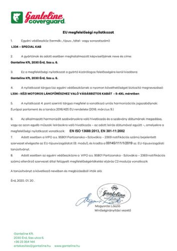 VÁGÁSBIZTOS KABÁT 54/56_XL