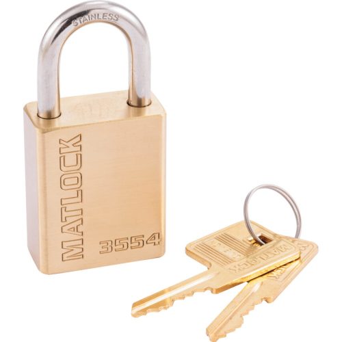 Matlock - 38X25MM IDŐJÁRÁSÁLLÓ BIZTONSÁGI SÁRGARÉZ LAKAT