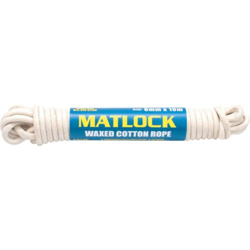 Matlock - NO.4-3C 6MM 16 SZÁLAS VIASZOS GYAPOT KÖTÉL 10 M-ES GOMBOLYAG