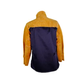   Parweld Panther BLACK PPE Bőr ujjú hegesztőkabát bőrköpennyel méret: L