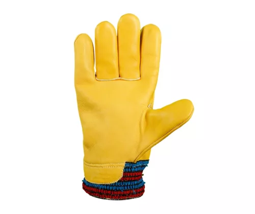 Kecskebőr kesztyű hideg-fagyos körülményekhez sárga 10-es