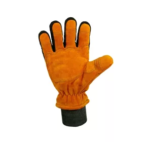   Panther Thermo, vágásálló hasított bőr kesztyű fekete/narancs 10-es