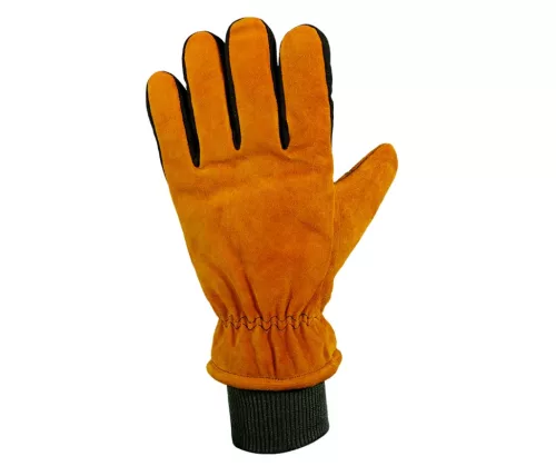 Panther Thermo, vágásálló hasított bőr kesztyű fekete/narancs 10-es