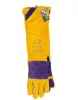 Panther Pro hegesztőkesztyű, tripla kevlár, marhabőr, sárga/lila, 480mm hosszú (10 db/cs)