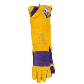   Panther Pro hegesztőkesztyű, tripla kevlár, marhabőr, sárga/lila, 480mm hosszú (10 db/cs)