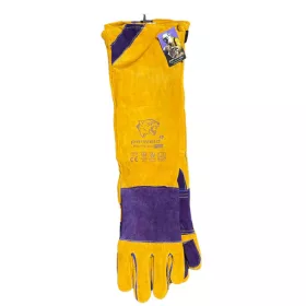  Panther Pro hegesztőkesztyű, tripla kevlár, marhabőr, sárga/lila, 480mm hosszú (10 db/cs)