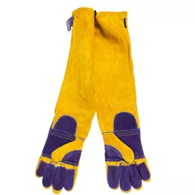   Panther Pro hegesztőkesztyű, tripla kevlár, marhabőr, sárga/lila, 480mm hosszú (10 db/cs)