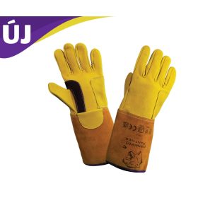   Panther prémium AWI kesztyű, erősített, szarvas-marhabőr, arany/narancs/fekete 10-es (10 db/cs)