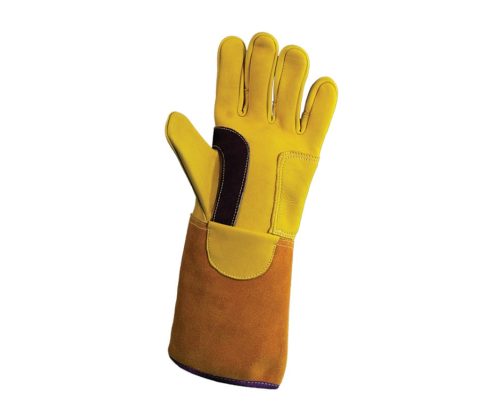 Panther prémium AWI kesztyű, erősített, szarvas-marhabőr, arany/narancs/fekete 10-es (10 db/cs)