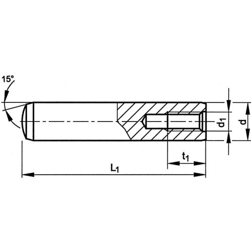 5x28mm párhuzamos csapszeg, metrikus - acél