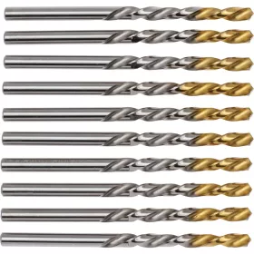   SwissTech - 5.00MM NORMÁL HOSSZÚ FÉNYES HSS CSIGAFÚRÓ TIN BEVONATÚ HEGGYEL