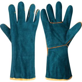 Tuffsafe - BÉLELT HOSSZÚSZÁRÚ BŐR VÉDŐKESZTYŰ, ZÖLD