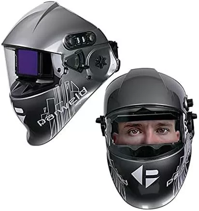 Automata fejpajzs, Parweld flip-up felhajtható,  4 szenzoros, nagy TRUE COLOR látómezős 100x60mm. DIN 5-13