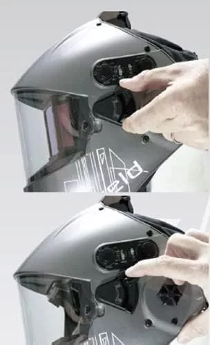 Automata fejpajzs, Parweld flip-up felhajtható,  4 szenzoros, nagy TRUE COLOR látómezős 100x60mm. DIN 5-13