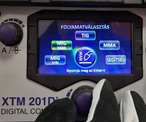 PARWELD XTM201Di 200A-os 3in1 inverteres, szinergikus hegesztőgép magyar menűvel