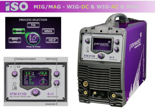 PARWELD XTM211Di digitális multifunkciós 4in1 hegesztőinverter 
