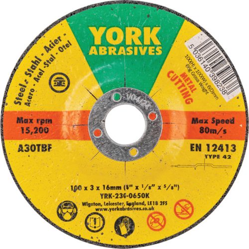York - 100X3X16 A30TBF VÁGÓKORONG, T42