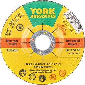 York - 125X3X22.23 A30RBF VÁGÓKORONG, T42