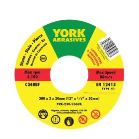 York - 300X3X20MM C24RBF LAPOS VÁGÓKORONG T41