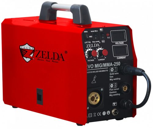 ZELDA EVOMIG 250A-os PRO Multimig inverteres MIG/MAG/MMA/TIG hegesztőgép, 4in1