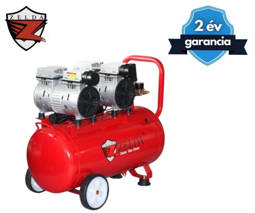 ZELDA extra csendes, olajmentes kompresszor 50L